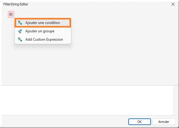 Condition FilterString